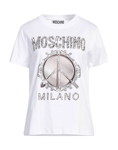 MOSCHINO T-shirt COUTURE Bianco 100% Cotone
