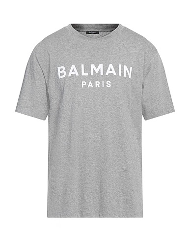 BALMAIN T-shirt Γκρι 100% Βαμβάκι