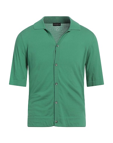 BALLANTYNE Solid color shirt Green 100% Cotton