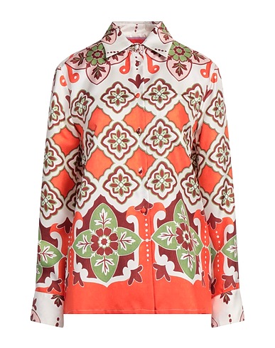 LA DOUBLE J Floral shirts & blouses White 100% Silk