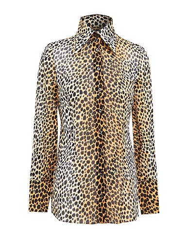 DOLCE&GABBANA Patterned shirts & blouses Off white 92% Silk, 8% Elastane
