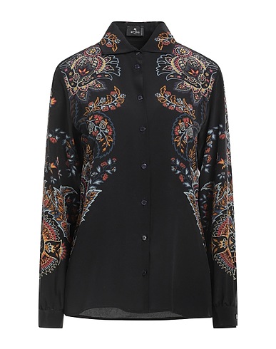 ETRO Floral shirts & blouses Midnight blue 100% Silk