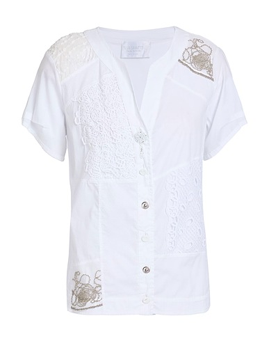 ELISA CAVALETTI by DANIELA DALLAVALLE Shirts White 68% Cotton, 30% Nylon, 2% Elastane