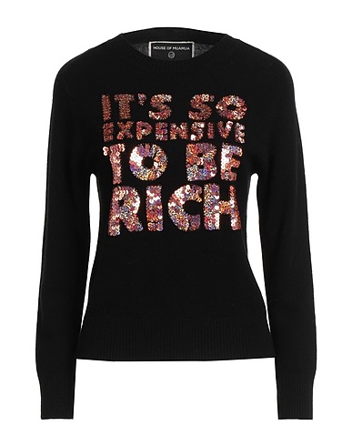 HOUSE OF MUA MUA Jumper Black 100% Merino Wool