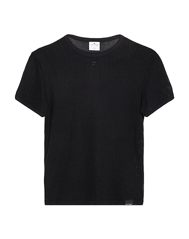 COURRÈGES T-shirt NERO 52% Polyester, 48% Cotton