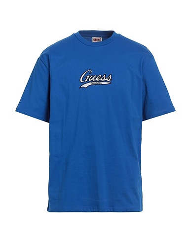 GUESS T-shirt Blue 100% Cotton