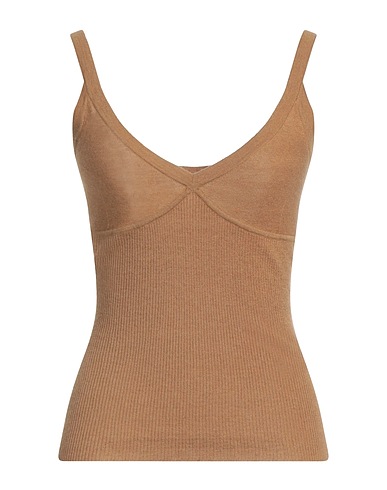 MAX MARA Top Khaki 55% Seta, 45% Cachemire