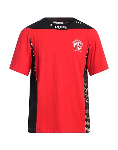 MARINE SERRE T-shirt Red 100% Cotton, Recycled polyamide, Recycled elastane