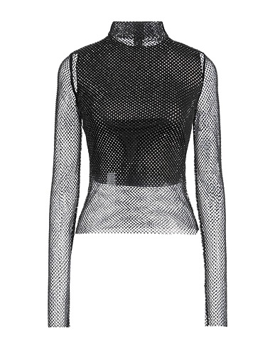 SPORTMAX Top Black 97% Polyester, 3% Elastane