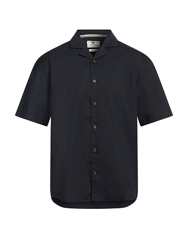 ANERKJENDT Solid colour shirt Midnight blue 97% Cotton, 3% Elastane