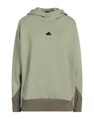 ADIDAS Hooded track jacket  Sage green 56% Cotton, 40% Recycled polyester, 4% Elastane
