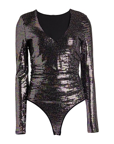 GUESS TOPWEAR Black 92% Polyamide, 4% Elastane, 4% Metallic fiber