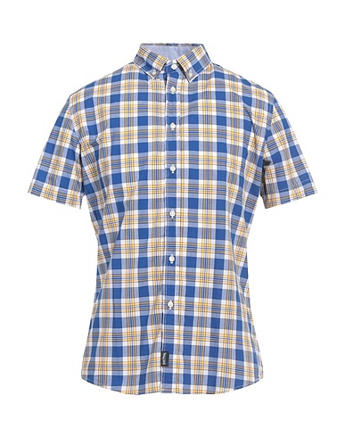 THREE STROKE Checked shirt Blue 100% Cotton