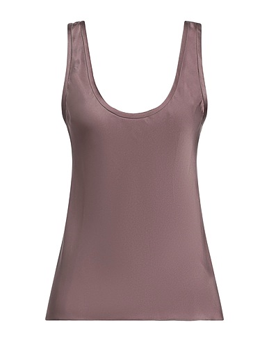 ANINE BING Seidentop Dunkelbraun 100% Seide