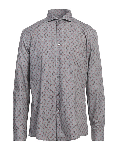 GREY DANIELE ALESSANDRINI Patterned shirt 100% Cotton