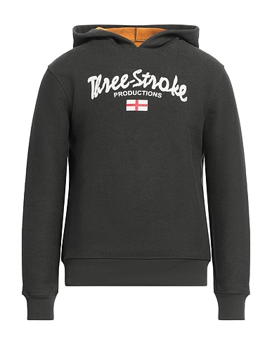 THREE STROKE Felpa Verde militare 100% Cotone