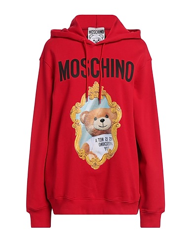 MOSCHINO Hooded track jacket  COUTURE Red 100% Organic cotton