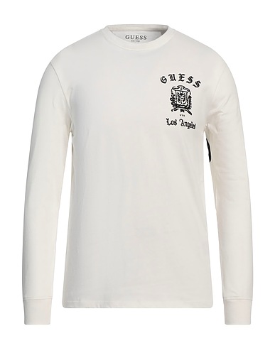 GUESS T-shirt White 100% Cotton
