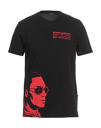 THREE STROKE T-shirt Black 100% Cotton