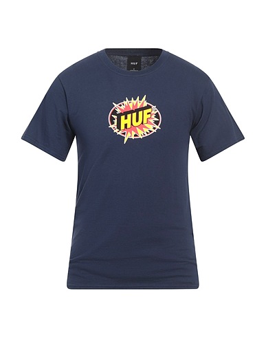 HUF T-shirt Navy blue 100% Cotton