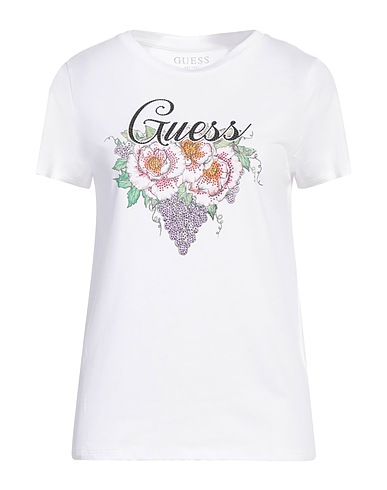 GUESS Ｔシャツ ホワイト コットン 60% / レーヨン 40%