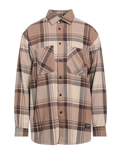 DR. DENIM Checked shirt Beige 100% Cotton