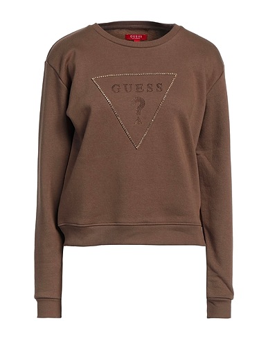 GUESS Sweatshirt Khaki 60% Cotton, 40% Polyester