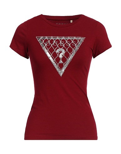 GUESS T-shirt Bordeaux 95% Cotone, 5% Elastan