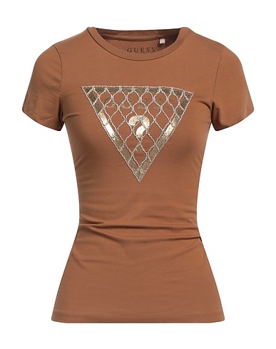 GUESS T-shirt Cammello 95% Cotone, 5% Elastan