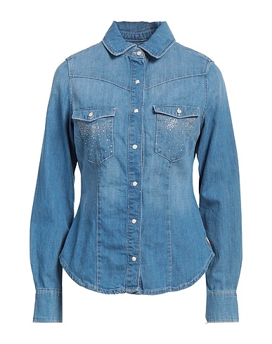 GUESS Denim shirt Blue 100% Cotton
