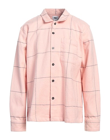 OBEY Checked shirt Pink 100% Organic cotton