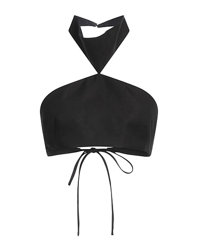 PHILOSOPHY di LORENZO SERAFINI Top Black 86% Viscose, 14% Linen