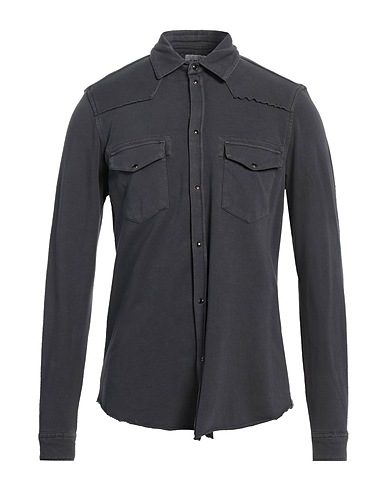 BERNA Camicia tinta unita Piombo 95% Cotone, 5% Elastan