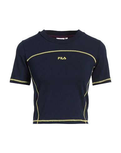 FILA Crop top Midnight blue 93% Cotton, 7% Elastane