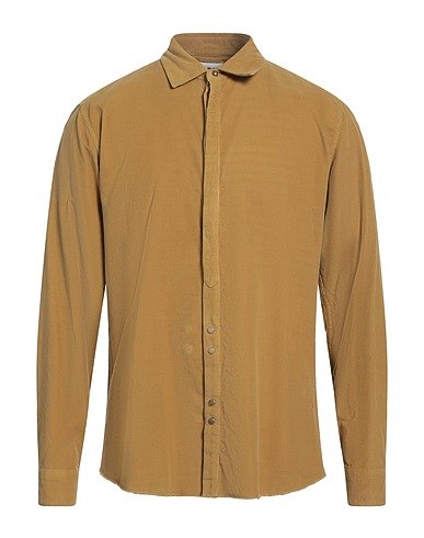 BERNA Solid colour shirt Mustard 100% Cotton