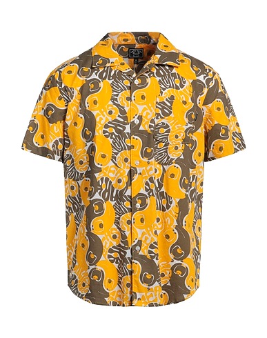 DARK SEAS Patterned shirt Marigold 55% Cotton, 45% Rayon