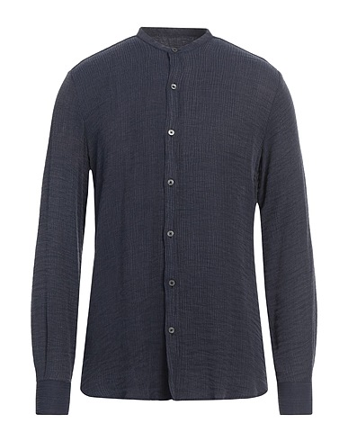 MESSAGERIE Solid colour shirt PATRIZIO PISCAGLIA Navy blue 83% Viscose, 17% Polyamide