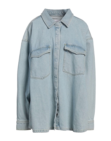 ICON DENIM Denim shirt Blue 100% Cotton