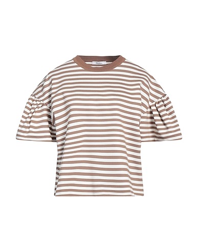 MAX MARA T-shirt Nocciola 80% Viscosa, 14% Poliammide, 6% Elastan