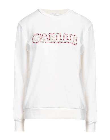 GAëLLE Paris Sweatshirt White 90% Cotton, 10% Polyester, Elastane
