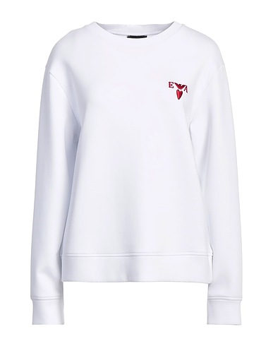 EMPORIO ARMANI Sweatshirt White 76% Cotton, 18% Polyester, 6% Elastane