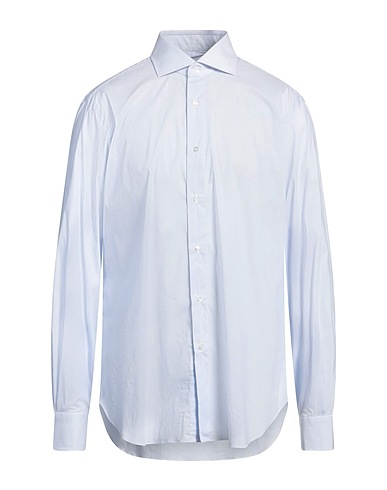BUONAMASSA Striped shirt Sky blue 72% Cotton, 23% Polyamide, 5% Elastane
