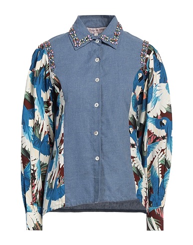 CONNOR & BLAKE Floral shirts & blouses Slate blue 100% Viscose