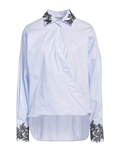 ERMANNO FIRENZE Striped shirt Azure 100% Cotton