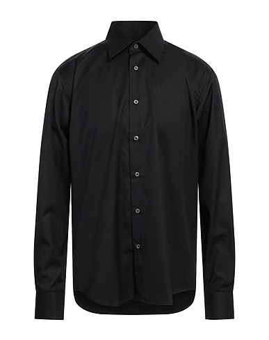 BRIAN DALES Solid colour shirt Black 100% Cotton