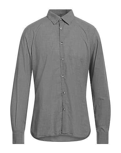 AGLINI Checked shirt Grey 100% Cotton