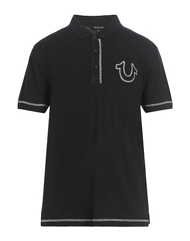 TRUE RELIGION Polo shirt Black 100% Cotton