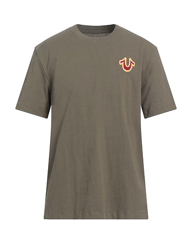 TRUE RELIGION T-shirt Military green 100% Cotton
