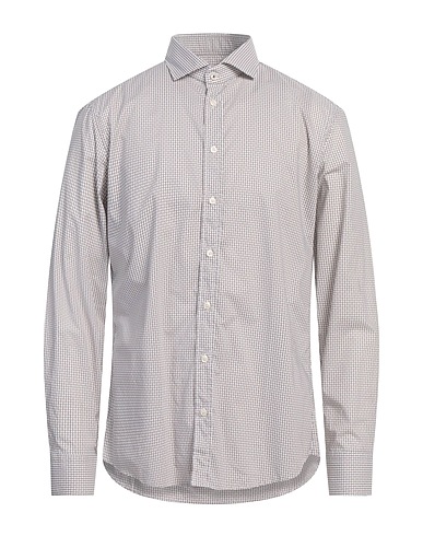 BASTONCINO Patterned shirt White 97% Cotton, 3% Elastane
