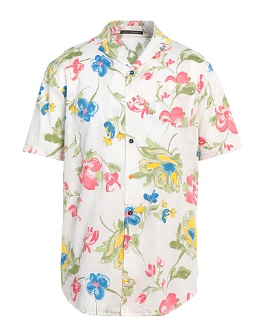 DANIELE ALESSANDRINI Patterned shirt White 100% Cotton